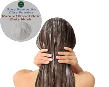 Load image into Gallery viewer, Nativilis Gray (Grey) Bentonite Clay Powder - Natural Facial Hair Body Mask Fine Soft Texture Removing Toxins from the Body Detoxifying Skin Hydrates the Hair and Scalp Copaiba