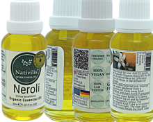 Load image into Gallery viewer, Nativilis Organic Neroli Essential Oil (Citrus aurantium) - 100% Natural - 30ml - (GC/MS Tested)