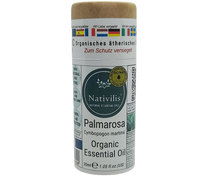 Load image into Gallery viewer, Nativilis Organic Palmarosa Essential Oil (Cymbopogon martinii)- 100% Natural - 30ml - (GC/MS Tested)