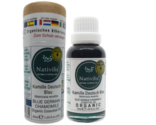 Load image into Gallery viewer, Nativilis Organic German Blue Chamomile Essential Oil (Matricaria recutita) - 100% Natural - 30ml - (GC/MS Tested)