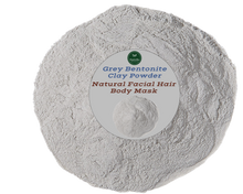 Load image into Gallery viewer, Nativilis Gray (Grey) Bentonite Clay Powder - Natural Facial Hair Body Mask Fine Soft Texture Removing Toxins from the Body Detoxifying Skin Hydrates the Hair and Scalp Copaiba