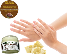 Load image into Gallery viewer, Nativilis Amazonian Cocoa Butter Raw Unscented Fragrance Free (Theobroma cacao) Skin Natural Moisturizer Replenishing skin's moisture protecting your skin improving elasticity – Copaiba properties