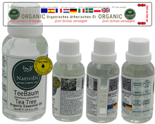 Load image into Gallery viewer, Nativilis Organic Tea Tree Essential Oil (Melaleuca alternifolia) - 100% Natural - 30ml - (GC/MS Tested)
