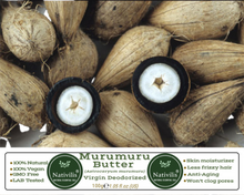 Load image into Gallery viewer, Nativilis Murumuru Butter Virgin Deodorized (Astrocaryum murumuru) Amazonian Rainforest Collection Skin Hair Care Moisturizer – Less frizzy hair - Noncomedogenic No pore blockages Copaiba properties