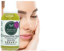 Load image into Gallery viewer, Nativilis Organic Rose Otto Essential Oil Blend 5% (Rosa damascena/Argania spinosa) - 100% Natural - 30ml - (GC/MS Tested)