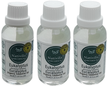 Load image into Gallery viewer, Nativilis Organic Eucalyptus Essential Oil (Eucalyptus globulus) - 100% Natural - 30ml - (GC/MS Tested)