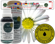 Load image into Gallery viewer, Nativilis Organic German Blue Chamomile Essential Oil (Matricaria recutita) - 100% Natural - 30ml - (GC/MS Tested)