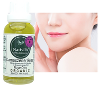 Load image into Gallery viewer, Nativilis Organic Rose Otto Essential Oil Blend 5% (Rosa damascena/Argania spinosa) - 100% Natural - 30ml - (GC/MS Tested)