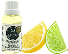 Load image into Gallery viewer, Nativilis Organic Bergamot Essential Oil - (Citrus bergamia) - 100% Natural - 30ml - (GC/MS Tested)