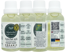 Load image into Gallery viewer, Nativilis Organic Fennel Sweet Essential Oil (Foeniculum vulgare) - 100% Natural - 30ml - (GC/MS Tested)