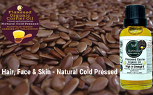 Load image into Gallery viewer, Nativilis Organic Flaxseed Carrier Oil (Linum usitatissimum) - linseed oil - Hair, Face & Skin - Natural Cold Pressed - High in Omega-3 - Improves Skin Smoothness – Moisturizes Dry Skin - Copaiba