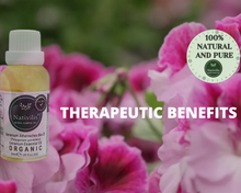 Load image into Gallery viewer, Nativilis Organic Geranium Essential Oil (Pelargonium graveolens) - 100% Natural - 30ml - (GC/MS Tested)