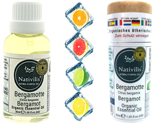 Load image into Gallery viewer, Nativilis Organic Bergamot Essential Oil - (Citrus bergamia) - 100% Natural - 30ml - (GC/MS Tested)