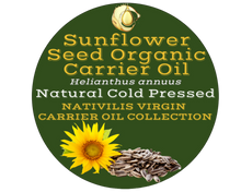 Load image into Gallery viewer, Nativilis Organic Sunflower Seed Carrier Oil (Helianthus annuus) Omega 6 Hair, Face & Skin - Natural Cold Pressed - Non-comedogenic - Promotes Moisture Retention in Skin and Hair Acne-Prone – Copaiba