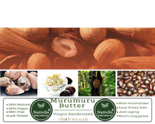 Load image into Gallery viewer, Nativilis Murumuru Butter Virgin Deodorized (Astrocaryum murumuru) Amazonian Rainforest Collection Skin Hair Care Moisturizer – Less frizzy hair - Noncomedogenic No pore blockages Copaiba properties