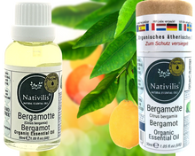 Load image into Gallery viewer, Nativilis Organic Bergamot Essential Oil - (Citrus bergamia) - 100% Natural - 30ml - (GC/MS Tested)