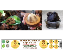 Load image into Gallery viewer, Nativilis AMAZONIAN LIP BALM DOUBLE ACTION FORMULA WITH PRACAXI SEED OIL (Pentaclethra macroloba) + BACURI BUTTER (Platonia insignis) Moisturises Dry Lips and Heals Chapped Lips - Toned Lips - Copaiba