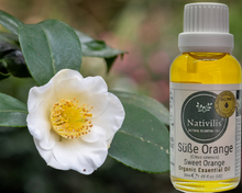 Load image into Gallery viewer, Nativilis Organic Sweet Orange Essential Oil (Citrus sinensis) - 100% Natural - 30ml - (GC/MS Tested)
