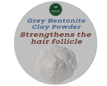 Load image into Gallery viewer, Nativilis Gray (Grey) Bentonite Clay Powder - Natural Facial Hair Body Mask Fine Soft Texture Removing Toxins from the Body Detoxifying Skin Hydrates the Hair and Scalp Copaiba