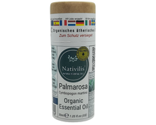 Load image into Gallery viewer, Nativilis Organic Palmarosa Essential Oil (Cymbopogon martinii)- 100% Natural - 30ml - (GC/MS Tested)