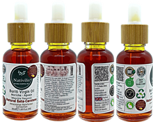 Load image into Gallery viewer, Nativilis Amazonian Buriti Oils (Mauritia flexuosa) Moriche – Aguaje – Richest source Beta-Carotene Vitamin A 20X More than Carrots – emollient rebuild moisturize re-hydrate skin cells - Copaiba