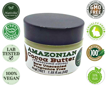 Load image into Gallery viewer, Nativilis Amazonian Cocoa Butter Raw Unscented Fragrance Free (Theobroma cacao) Skin Natural Moisturizer Replenishing skin's moisture protecting your skin improving elasticity – Copaiba properties