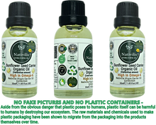 Load image into Gallery viewer, Nativilis Organic Sunflower Seed Carrier Oil (Helianthus annuus) Omega 6 Hair, Face & Skin - Natural Cold Pressed - Non-comedogenic - Promotes Moisture Retention in Skin and Hair Acne-Prone – Copaiba