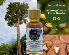 Load image into Gallery viewer, Nativilis CAPILAR MOISTURIZER enriched with 04 Amazonian Rainforest Virgin Oil ACAI BERRY ANDIROBA PRACAXI BRAZIL NUT - Complex emollient restructuring hair fibres strengthens roots dry hair – Copaiba