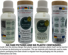 Load image into Gallery viewer, Nativilis Organic Rosemary Essential Oil (Rosmarinus officinalis) - 100% Natural - 30ml (GC/MS Tested)