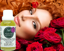 Load image into Gallery viewer, Nativilis Organic Rose Otto Essential Oil Blend 5% (Rosa damascena/Argania spinosa) - 100% Natural - 30ml - (GC/MS Tested)