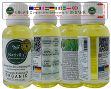 Load image into Gallery viewer, Nativilis Organic Lemongrass Essential Oil (Cymbopogon citratus) - 100% Natural - 30ml - (GC/MS Tested)