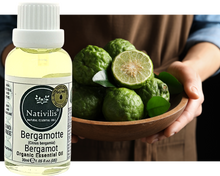 Load image into Gallery viewer, Nativilis Organic Bergamot Essential Oil - (Citrus bergamia) - 100% Natural - 30ml - (GC/MS Tested)