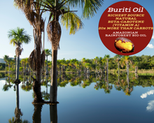 Load image into Gallery viewer, Nativilis Amazonian Buriti Oils (Mauritia flexuosa) Moriche – Aguaje – Richest source Beta-Carotene Vitamin A 20X More than Carrots – emollient rebuild moisturize re-hydrate skin cells - Copaiba