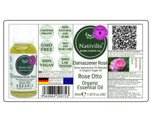 Load image into Gallery viewer, Nativilis Organic Rose Otto Essential Oil Blend 5% (Rosa damascena/Argania spinosa) - 100% Natural - 30ml - (GC/MS Tested) -