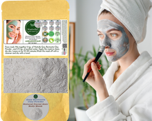 Load image into Gallery viewer, Nativilis Gray (Grey) Bentonite Clay Powder - Natural Facial Hair Body Mask Fine Soft Texture Removing Toxins from the Body Detoxifying Skin Hydrates the Hair and Scalp Copaiba