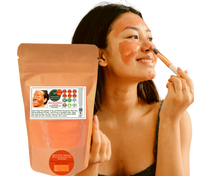 Load image into Gallery viewer, Nativilis Red Clay Kaolin Montmorillonite Powder - Natural Facial Hair Body Mask Mitigate redness removes dead skin cells blackheads cleanser for acne-prone, oily, and problem skin - Copaiba