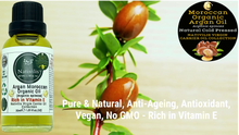 Load image into Gallery viewer, Nativilis Organic Argan Oil Moroccan (Argania spinosa) Hair, Face & Skin - Natural Cold Pressed Carrier Oil - Pure & Natural, Anti-Ageing, Antioxidant, Vegan, No GMO - Rich in Vitamin E – Copaiba