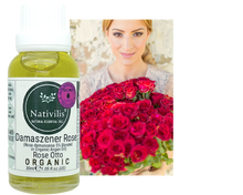 Load image into Gallery viewer, Nativilis Organic Rose Otto Essential Oil Blend 5% (Rosa damascena/Argania spinosa) - 100% Natural - 30ml - (GC/MS Tested)