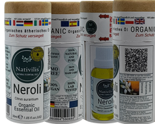 Load image into Gallery viewer, Nativilis Organic Neroli Essential Oil (Citrus aurantium) - 100% Natural - 30ml - (GC/MS Tested)