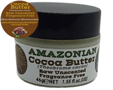 Load image into Gallery viewer, Nativilis Amazonian Cocoa Butter Raw Unscented Fragrance Free (Theobroma cacao) Skin Natural Moisturizer Replenishing skin's moisture protecting your skin improving elasticity – Copaiba properties