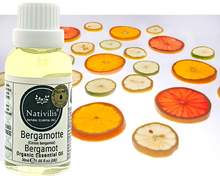 Load image into Gallery viewer, Nativilis Organic Bergamot Essential Oil - (Citrus bergamia) - 100% Natural - 30ml - (GC/MS Tested)