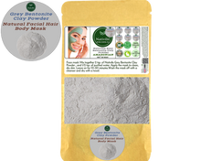Load image into Gallery viewer, Nativilis Gray (Grey) Bentonite Clay Powder - Natural Facial Hair Body Mask Fine Soft Texture Removing Toxins from the Body Detoxifying Skin Hydrates the Hair and Scalp Copaiba