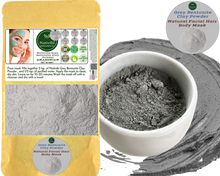Load image into Gallery viewer, Nativilis Gray (Grey) Bentonite Clay Powder - Natural Facial Hair Body Mask Fine Soft Texture Removing Toxins from the Body Detoxifying Skin Hydrates the Hair and Scalp Copaiba