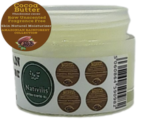 Load image into Gallery viewer, Nativilis Amazonian Cocoa Butter Raw Unscented Fragrance Free (Theobroma cacao) Skin Natural Moisturizer Replenishing skin's moisture protecting your skin improving elasticity – Copaiba properties