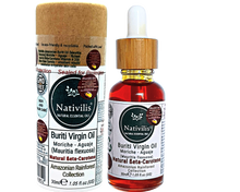 Load image into Gallery viewer, Nativilis Amazonian Buriti Oil (Mauritia flexuosa) Moriche – Aguaje – Richest source Beta-Carotene Vitamin A 20X More than Carrots – emollient rebuild moisturize re-hydrate skin cells - Copaiba