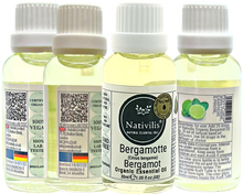 Load image into Gallery viewer, Nativilis Organic Bergamot Essential Oil - (Citrus bergamia) - 100% Natural - 30ml - (GC/MS Tested)