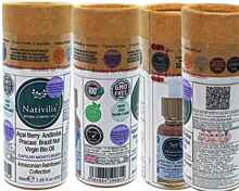 Load image into Gallery viewer, Nativilis CAPILAR MOISTURIZER enriched with 04 Amazonian Rainforest Virgin Oil ACAI BERRY ANDIROBA PRACAXI BRAZIL NUT - Complex emollient restructuring hair fibres strengthens roots dry hair – Copaiba