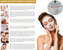 Load image into Gallery viewer, Nativilis Gray (Grey) Bentonite Clay Powder - Natural Facial Hair Body Mask Fine Soft Texture Removing Toxins from the Body Detoxifying Skin Hydrates the Hair and Scalp Copaiba
