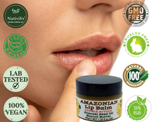 Load image into Gallery viewer, Nativilis AMAZONIAN LIP BALM DOUBLE ACTION FORMULA WITH PRACAXI SEED OIL (Pentaclethra macroloba) + BACURI BUTTER (Platonia insignis) Moisturises Dry Lips and Heals Chapped Lips - Toned Lips - Copaiba