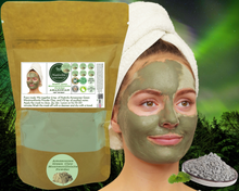 Load image into Gallery viewer, Nativilis Amazonian Green Montmorillonite Powder Clay - Natural Facial Hair Body Mask – oily and acne-prone skin restoring balance skin PH levels – Best known most used - Copaiba benefits